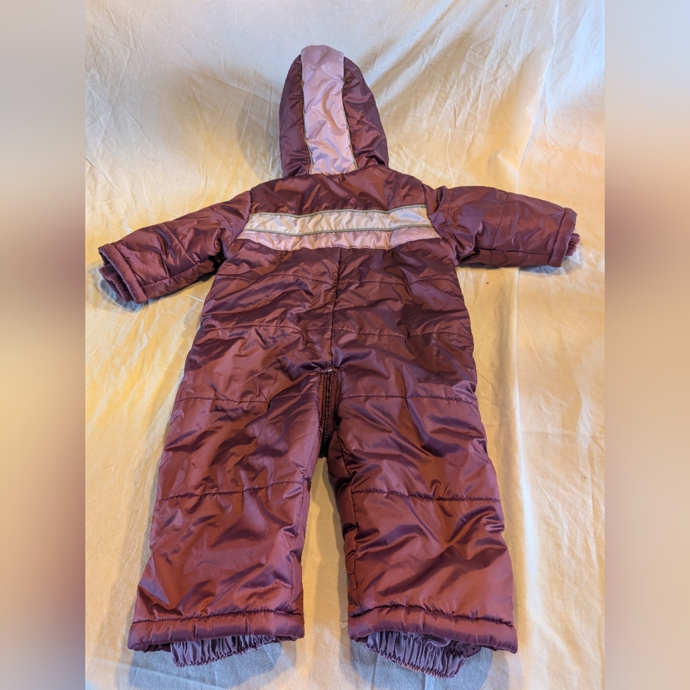 2/60$ Roots Kids Purple Hooded Puffer Snowsuit - Picture 5 of 5